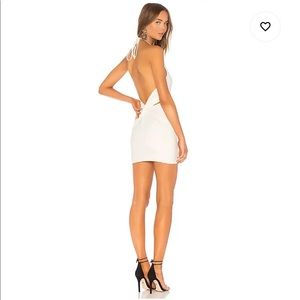 H:ours Nile White Bodycon Halter Dress